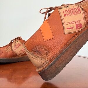 Clarks Originals Desert Tan Leather Travel Trek Shoes | US 8